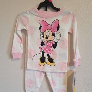 Disney Minnie Mouse Pink Polka Dot Pajama Set
